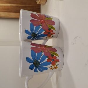 Royal Norfolk 70's Pretty Floral Print Coffee Mug Set